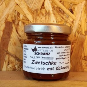 Fruchtaufstrich Zwetschke mit Kakao