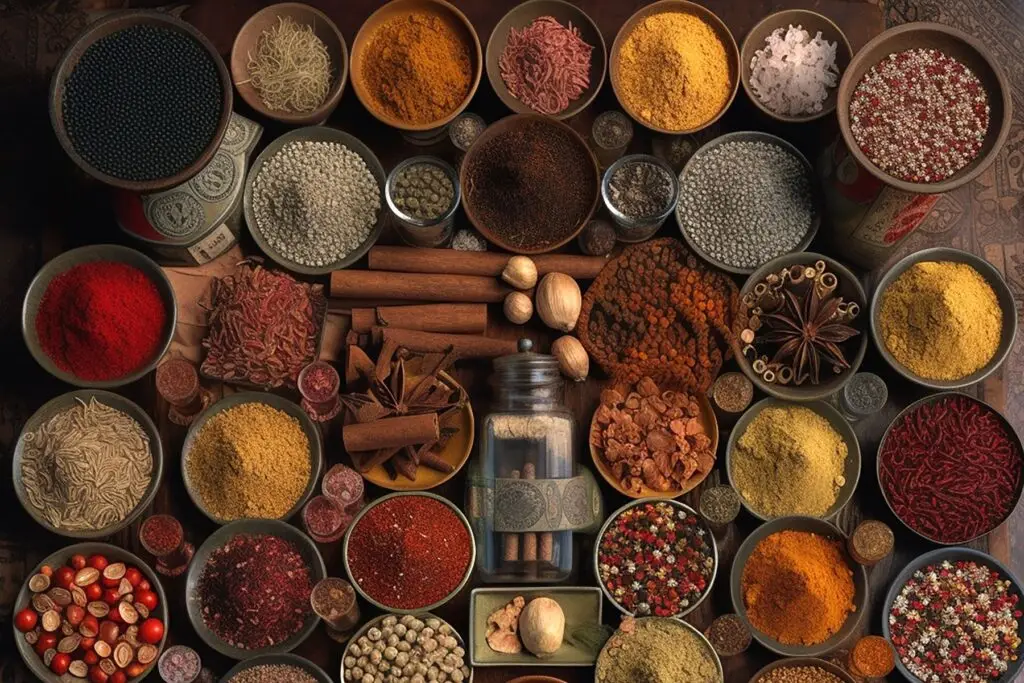 Klostergewürze in kleinen Schalen dargeboten - Individuelle Kräuterkurse Naturhof Schranz